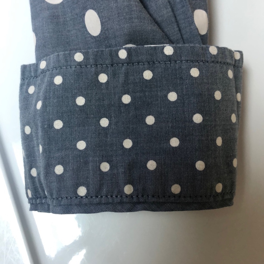 Banana Republic Chambray Polka Dot Shirt - Picture 3 of 4